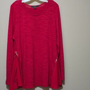 Women's LS blouse XL - RED